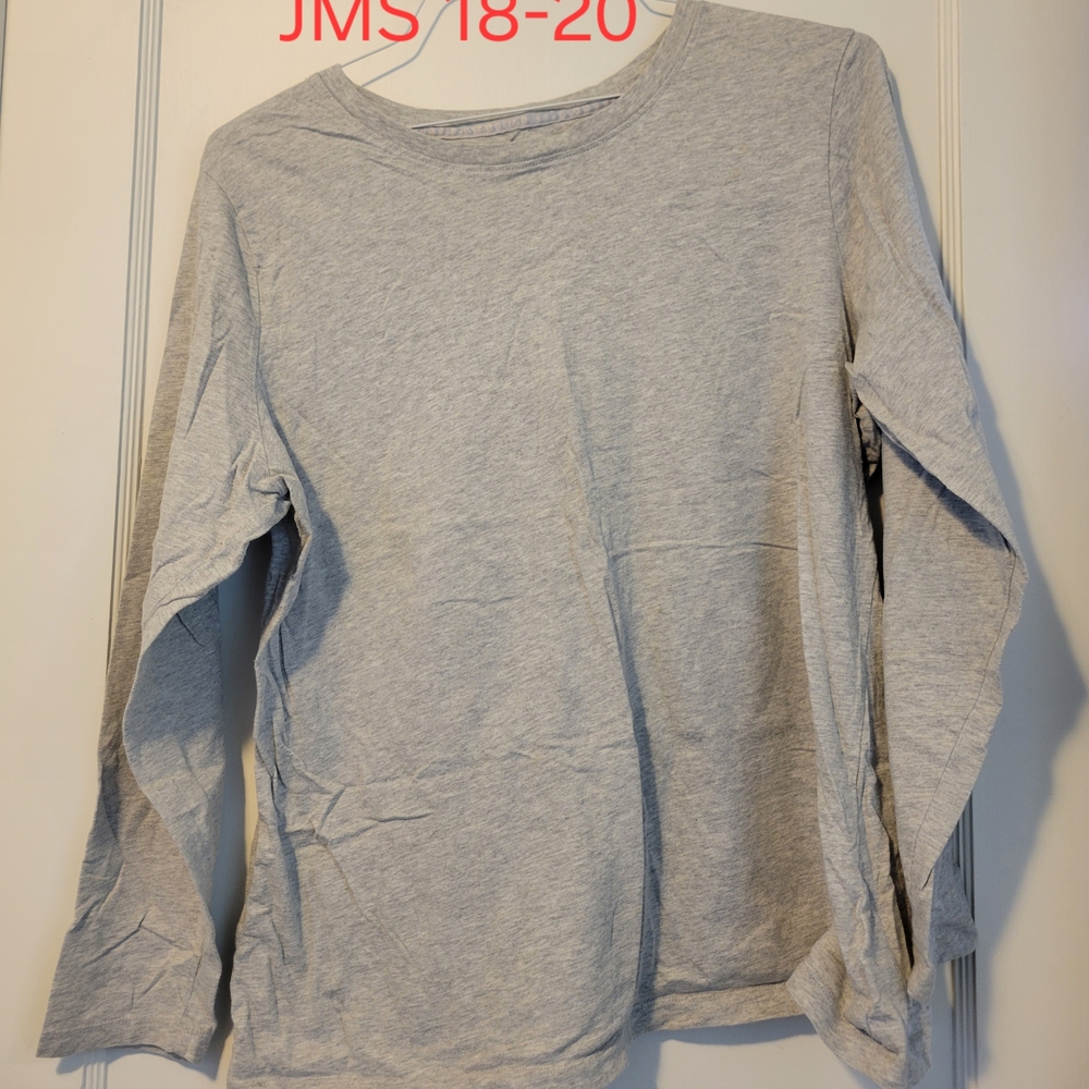 Just My Size Gray Long Sleeve Tee